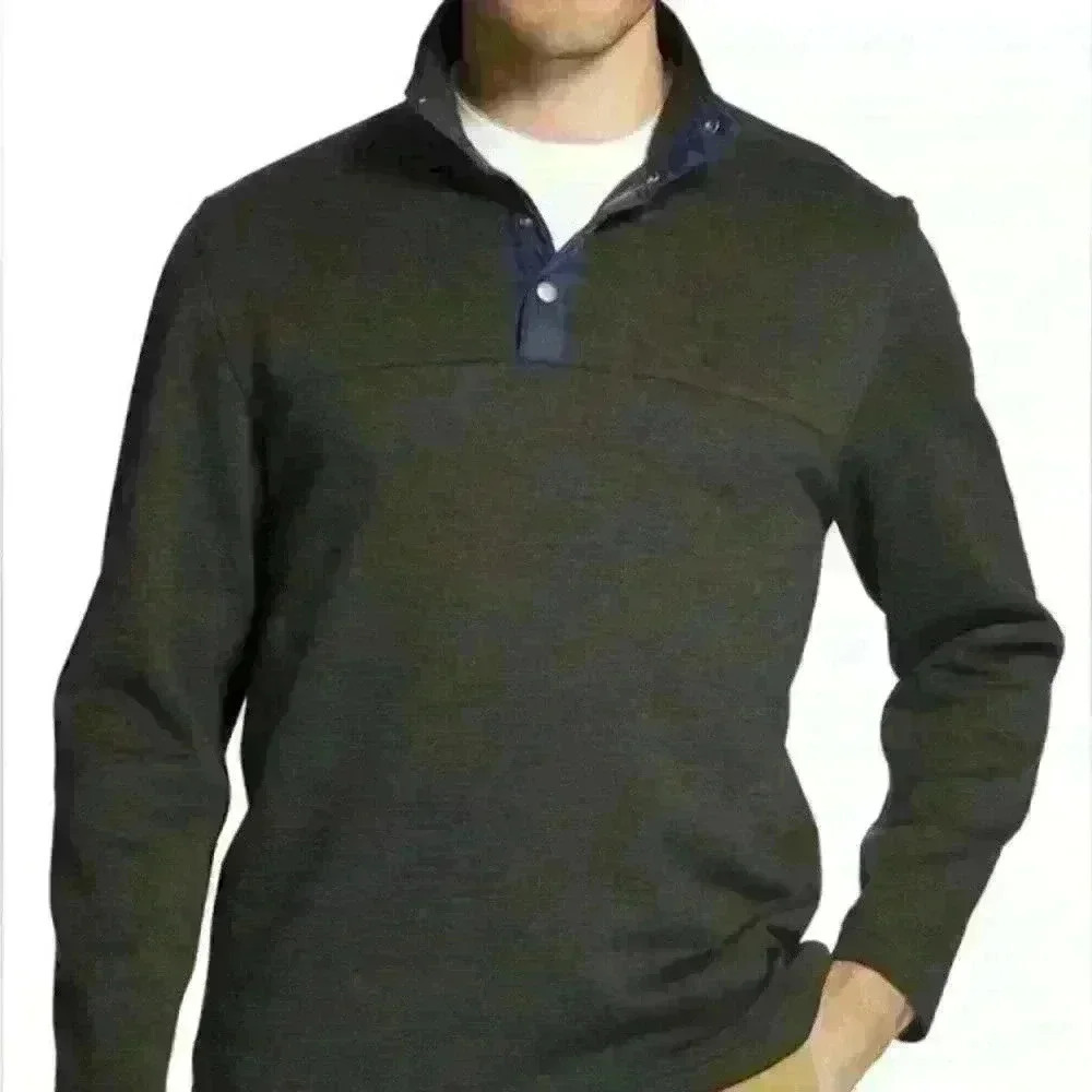 Izod Men's Snap Front Spectator Asphalt Fleece